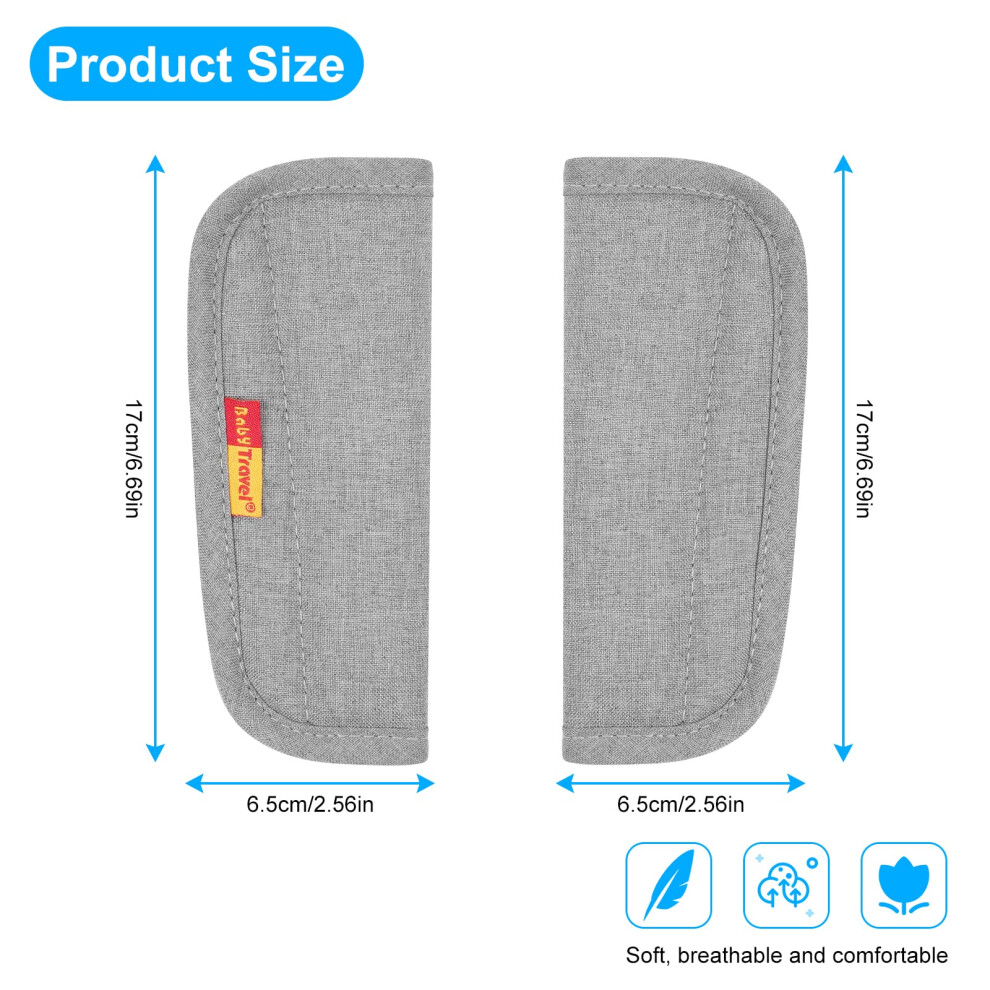 Uraqt Car Seat Belt Pads 2 Pack Baby Stroller Car Seat Strap Covers Un