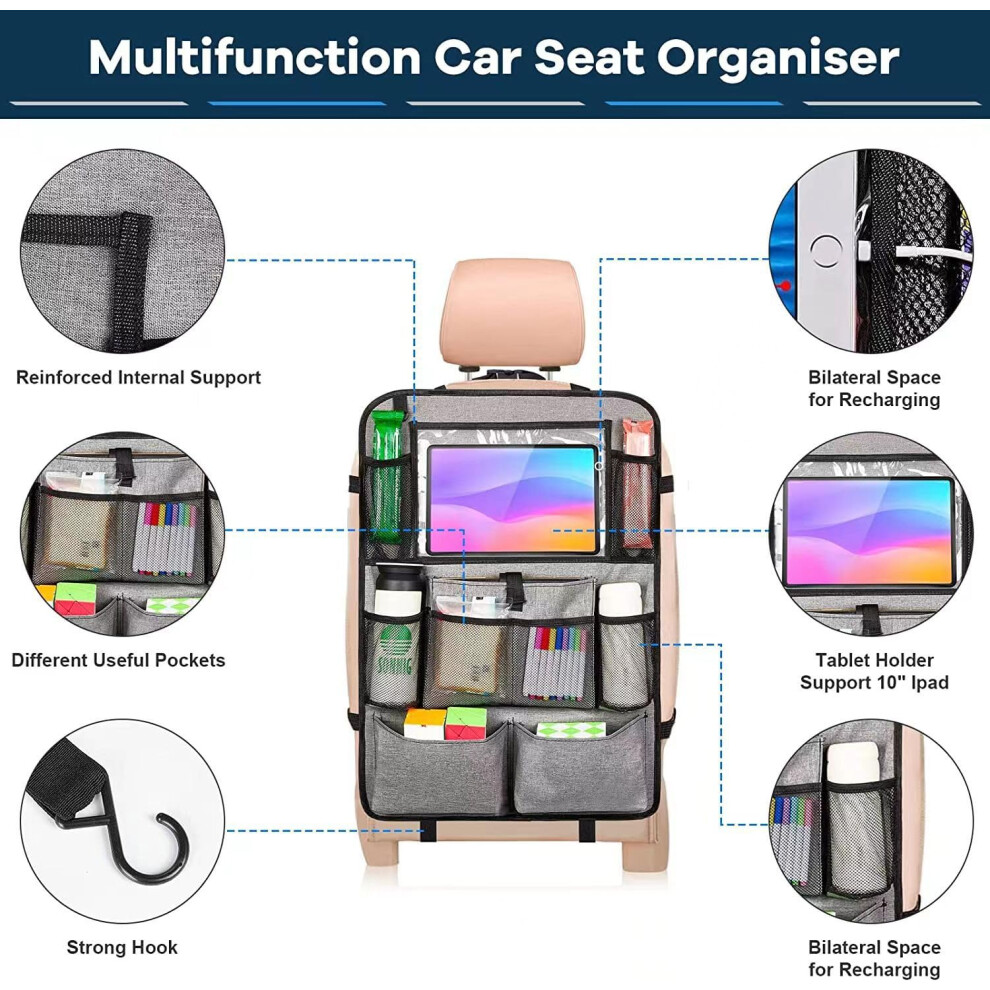 Yoogoal Car Seat Organizer 2 Pack Backseat Car Organizer For Kids Car