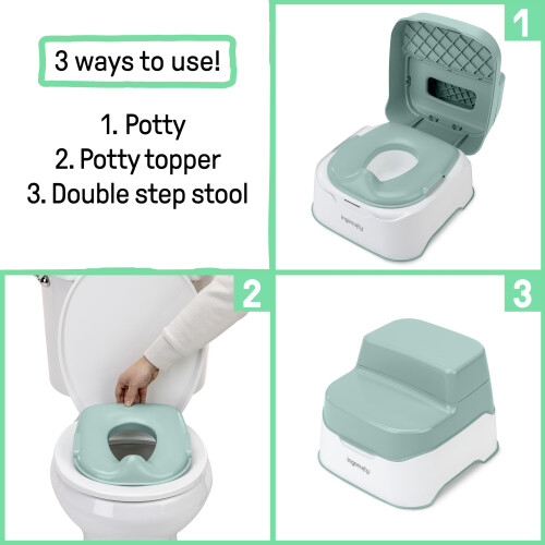 Ingenuity Ingenuity Prepare to Potty 3in1 System  Potty Topper Step Stool Easy S