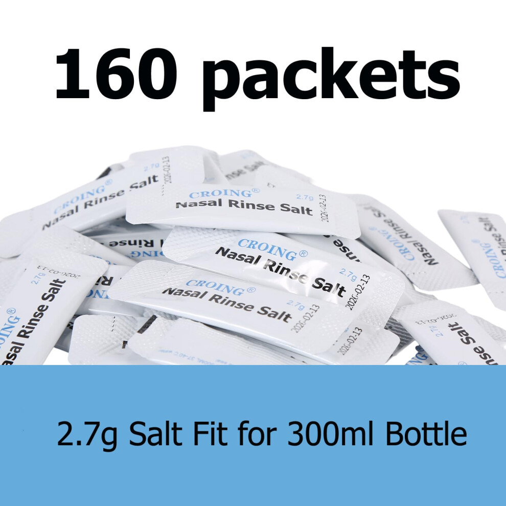 Croing Croing160 Packets Neti Pot Salt Nasal Rinse Salt Sinus Rinse Salt Nose