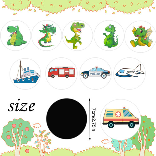 10 Pcs Waterproof Color Changing Reusable Potty Seat Magic Stickers (10 Patterns) 1