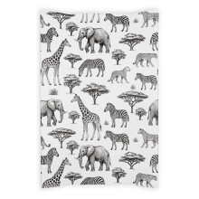 BEDEBYES Deluxe Anti Roll Wedge Baby Changing Mat Safari Animal Print