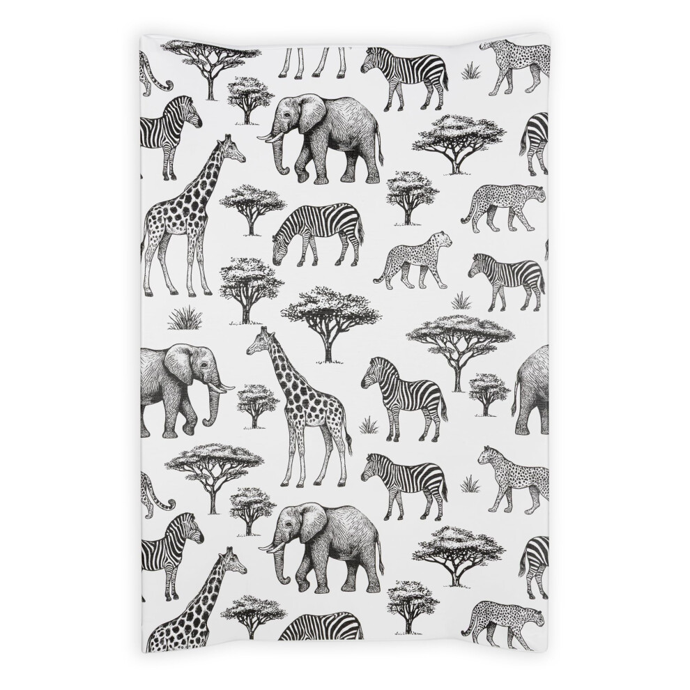 Bedebyes Deluxe Anti Roll Wedge Baby Changing Mat Safari Animal Print