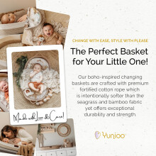 Yunioo Baby Changing Basket with Soft Portable Changing Mat for Dresse