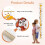 Baby Height Growth Chart Wall Ruler Removable Canvas Wood Decoration 3