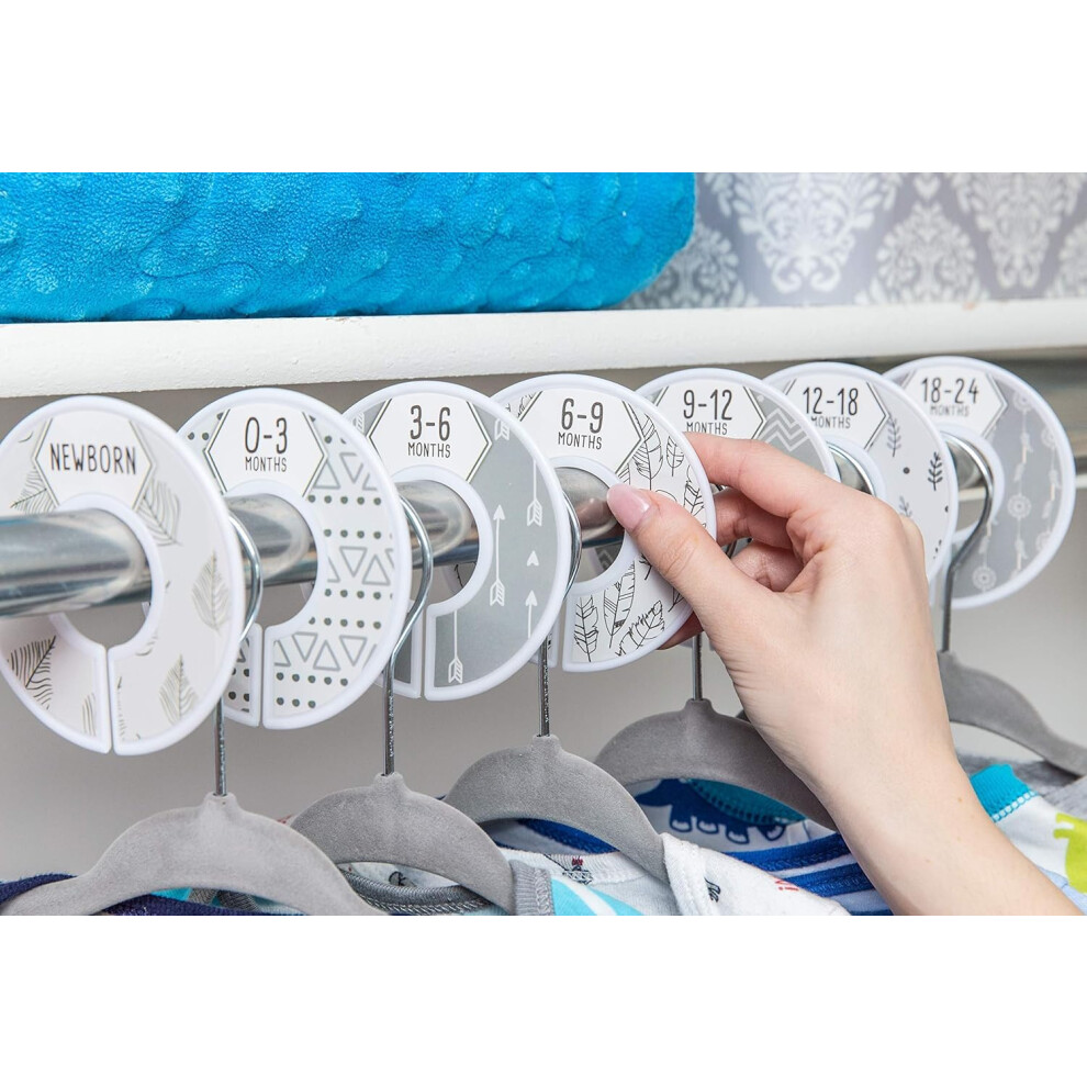 Ceciliec 20Pcs Unisex Baby Hangers And Wardrobe Dividers Nursery Closet Organiz