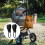 Buggy Clips - 4 Pcs PU Leather Adjustable Pram Hooks for Bags, Pram Clips with A 7