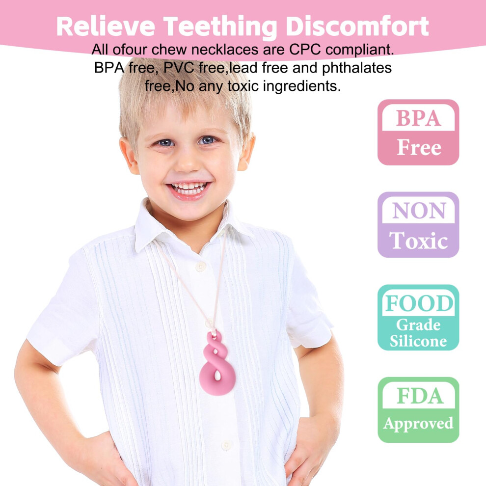 Cldy 6 Pcs Sensory Chew Necklace Chew Toys For Autistic Adhd Biting