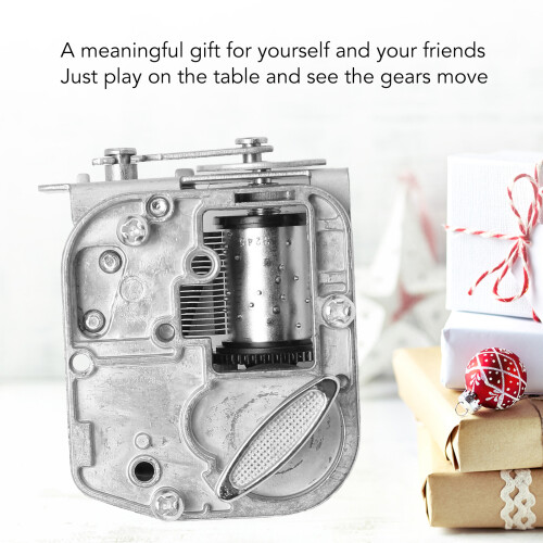 Music Box 18-Tone Alloy DIY Compact Rotating 1
