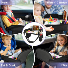 INFANZIA Kids Travel Tray for Car Car Seat Tray with Markers for Kids