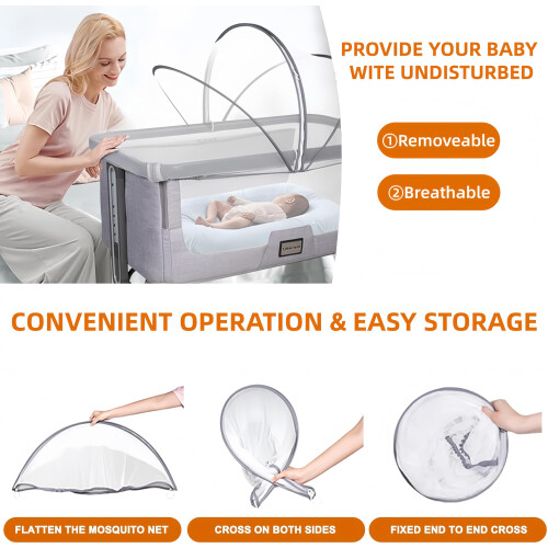 Foldable Mosquito Net for Babies Crib to Keep InsectsBugsCats OutBaby 1