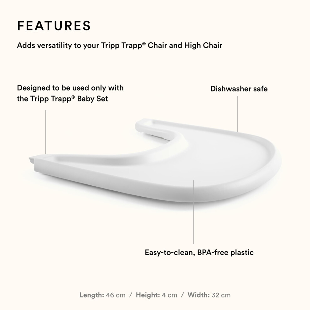 Stokke Tray Compatible With Tripp Trapp Wipeable High Chair Accessory