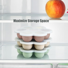 PandaEar 2 Pack Silicone Baby Food Freezer Tray with Lids  7Portion Ro