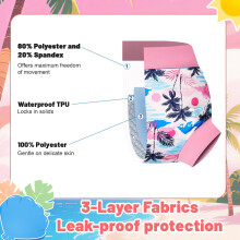 FLYISH DIRECT Reusable Swim Nappy 3 Packs of Swimming Nappies for Baby