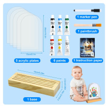 SSJkeji Family Handprint Kit Clear DIY Craft Keepsake DIY Hand Footpr