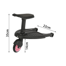 YORKING Wheeled Stroller Board With Seat Standing Board Baby Jogging T