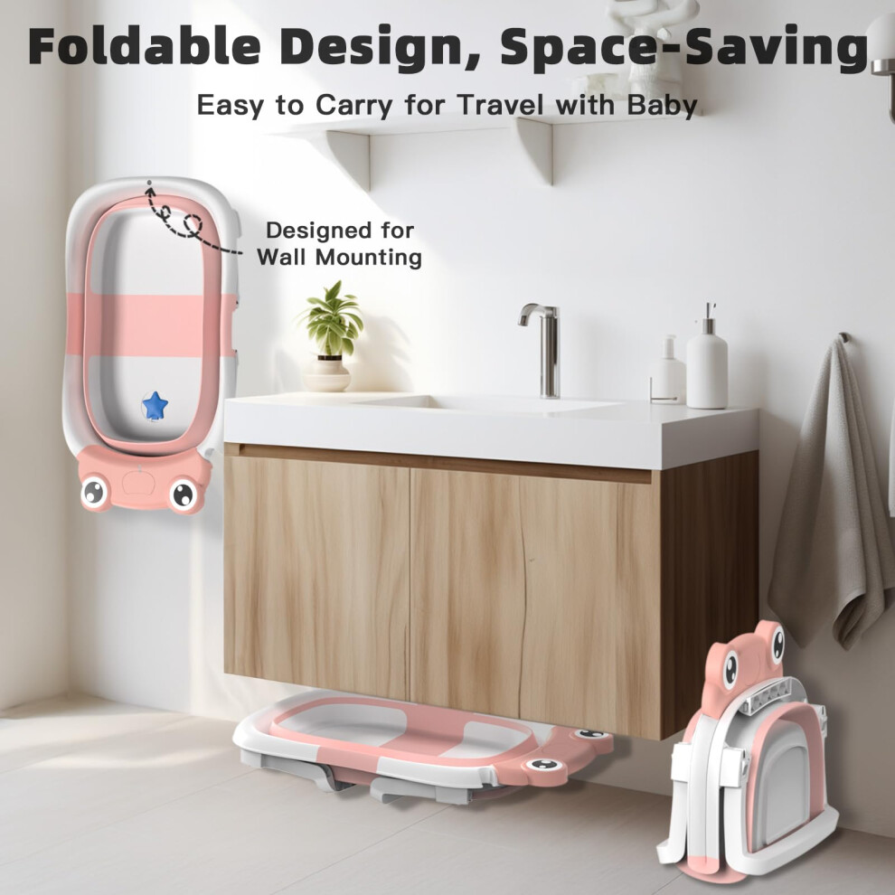 Sweetmirth Baby Bath Tub Foldablebathtub Essentials For Newborn With Collapsible