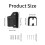 2 Pack Black Retractable Baby Gate Replacement Part with Anchors and Screws 2