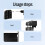 2 Pack Black Retractable Baby Gate Replacement Part with Anchors and Screws 4