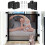 2 Pack Black Retractable Baby Gate Replacement Part with Anchors and Screws 6