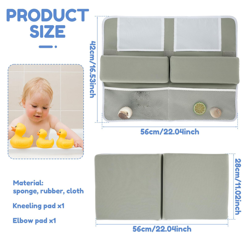 Shaojian Baby Bath Kneeler And Elbow Rest Pad Set Comfortable Foam Bath Kneelin