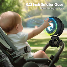 POPERFUN Portable Pram FanRechargeable Stroller Fan Clip on Fans for I