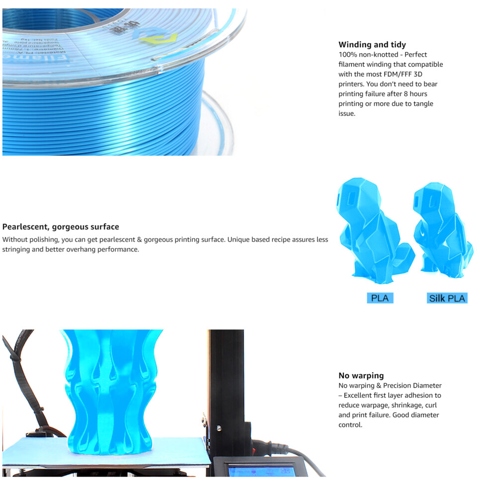 YOUSU Silk PLA 1.75mm Gold 1kg Spool
