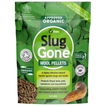 Vitax Slug Gone 3.5L - 100% Organic British Wool Slug & Snail Deterrent - Soil Enricher