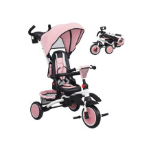6 in 1 Foldable Kids Trike with Adjustable Parent Handle & Canopy for Ages 1-5, Pink