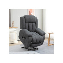 Extra-thick padded recliner lift chair, specially designed for the elderly, featuring eight vibration massage modes, deep grey