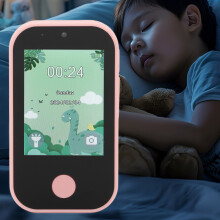 Cámara de fotografía para niños 48 MP 1080P IPS, pantalla táctil y reproductor de MP3 rosa