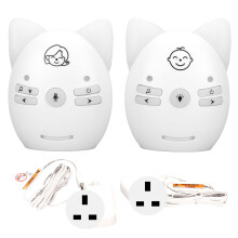 Wireless Baby Monitor With Two Way Audio Night Light, Secure Digital Encryption300M Signal Range Intercom Built In Music Us Plug Perfect As Newborn