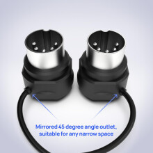 CME MIDI Cable 4-Pack - 1FT / 30cm, 5-pin DIN, Low-Profile - Mirrored 45-Degree Angled Ultra-Thin Plugs for Compact Spaces - Ideal for MIDI Interface
