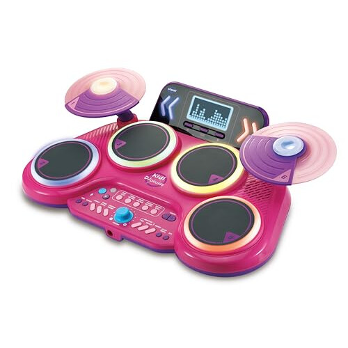 VTech VTech Kidi DJ Drums Pink, Light-up Electronic Drum Kit for 1