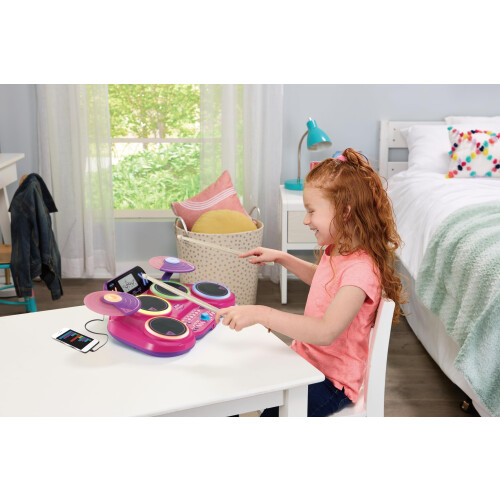 VTech VTech Kidi DJ Drums Pink, Light-up Electronic Drum Kit for Kids, with 1