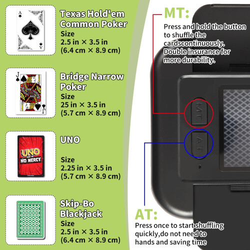 Automatic Card Shuffler Rechargeable for 12 Decks 2000 mAh Built in Battery 1