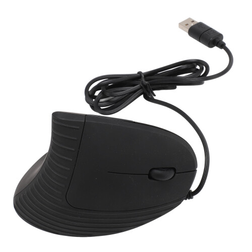 Ratón ergonómico vertical con cable para mano derecha negro 1