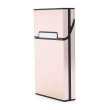 (Earthy Gold) Compact Aluminum Cigarette Case for Women