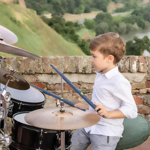 Virtual Drum Kit with 3D Motion Sensing, Electronic Air Drum Set for VR, Includes 2 Drumsticks, Blue 2
