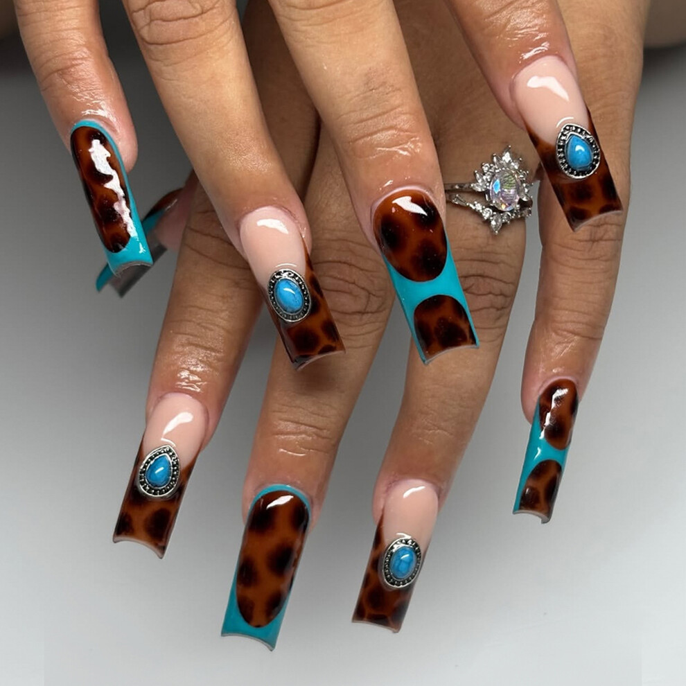 Dachuang Beauty 24Pcs Elegant Glossy Long False Nails