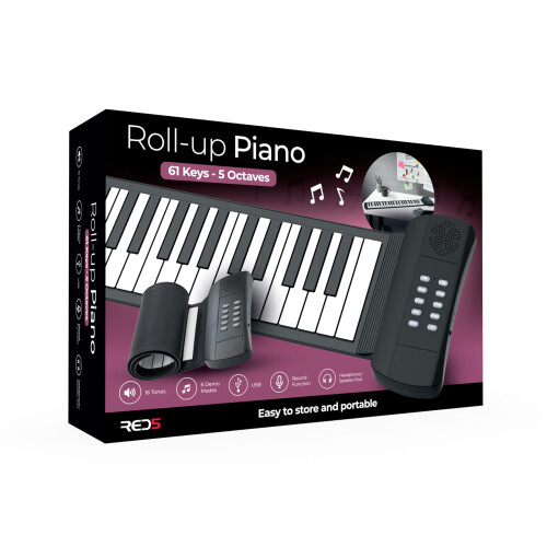 RED5 61 Key Roll Up Piano Portable USB-C Electronic Internal Speaker Keyboard 2