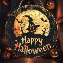 (20*20) Halloween Round Door Sign - Indoor/Outdoor Decor
