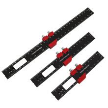 3 pièces règle à calcul sur rail en T - aluminium, 160 mm/6,30 po