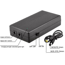 5V 2A Uninterruptible Power Supply UPS 6000MAh Battery Backup for CCTV&WiFi Router Emergency Supply