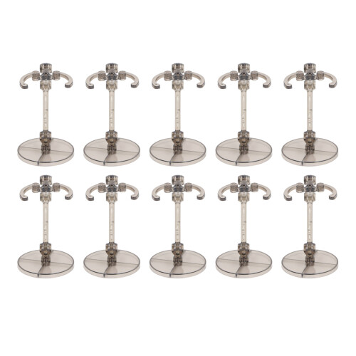 Display Holders for Action Figures 10 Sets for 6 Inch Dolls Translucent Black
