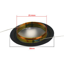 25.4mm Imported Metal Titanium Film + Silk Side Diaphragm 25 Core Tweeter Voice Coil Speaker Repair Film 8 OHM 1 Pairs