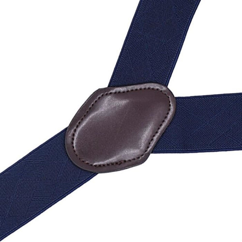 Men's Suspenders - With 6 Clips - Adjustable Elastic Y-Back Braces - Snowflake Pattern 1