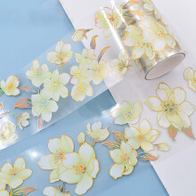 (Apricot Rain And Pear Cloud) Flower DIY Stickers for Phone, Laptop, Car