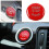 2x Start Stop Engine Button Push Button Ignition  Cover Replacement for  X1 X3 X5 X6 Z4 (Black&Red) 9