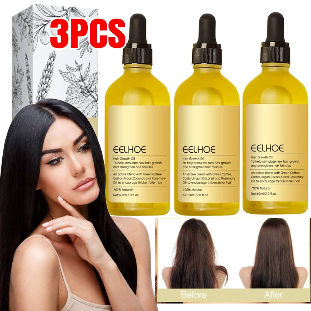3X Hair Regrowth Serum Natural Rosemary Essential Oil